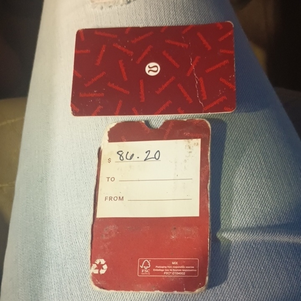 lululemon athletica Red Gift Card - Electronic Balance Transfer Card